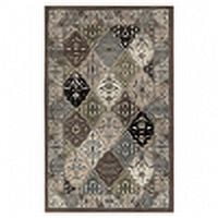 Superior Paloma Modern Damask Indoor Area Rug, 5' x 8', Chocolate