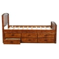 thumbnail image 6 of Tcbosik Twin Size Modern Storage Platform Bed with 6 Drawers, Walnut, 6 of 10