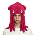 thumbnail image 3 of Jinhomg Plush Octopus Costume Hat Funny Long Tentacle Cosplay Halloween Party Headwear Hot Pink Free Size, 3 of 7