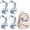 Blue-4Pcs, variant on Cherry Blossom Iron on Patches, Large Embroidered Flower Applique Patches for Jackets, Backpacks, Jeans, Dresses, Hats & DIY Clothing Repair and Decoration