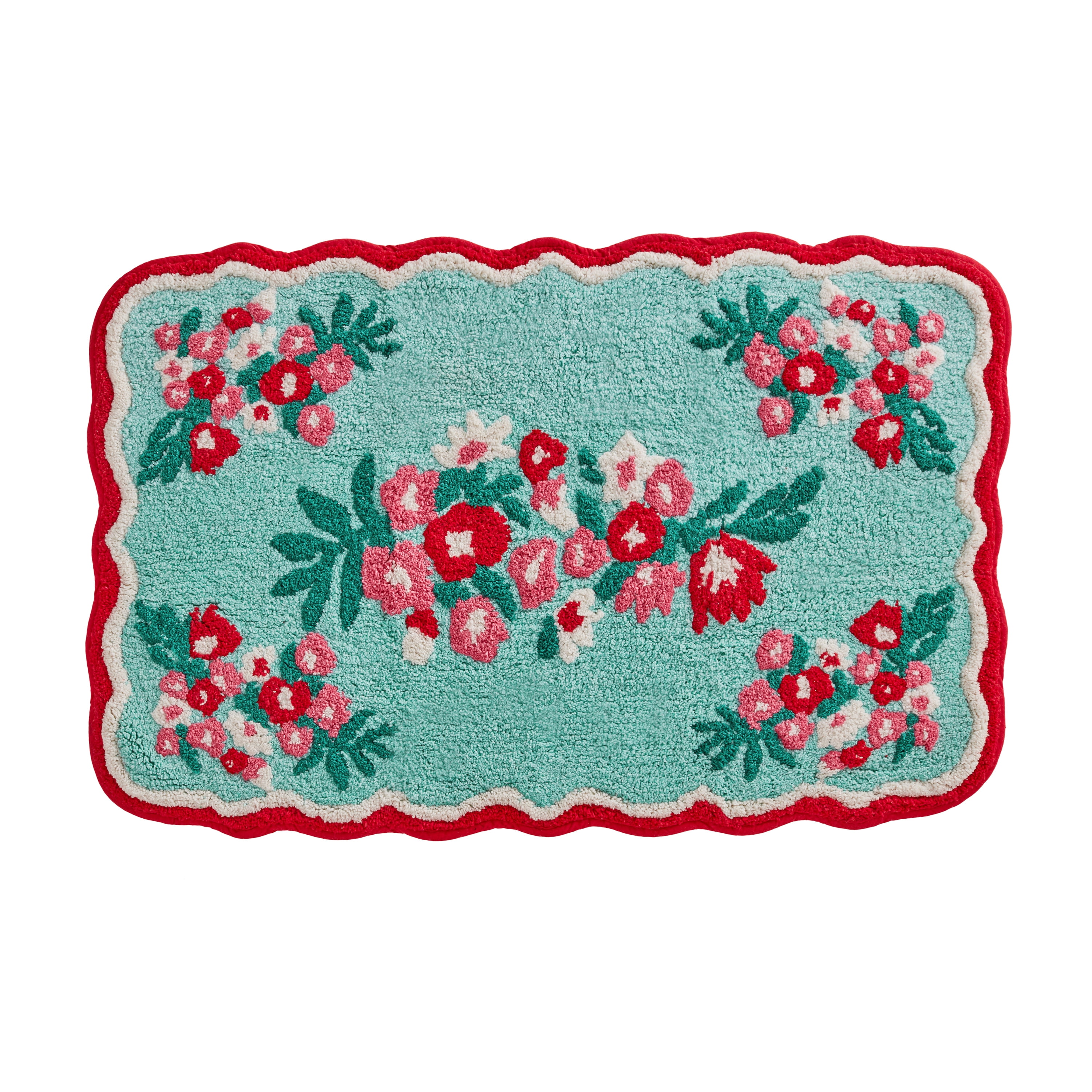 The Pioneer Woman Rose Ditsy Cotton Bath Rug, 20" x 32"