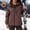 Wine, variant on Women's Fleece Lined Hooded Jackets Windproof Waterproof Cuffed Long Sleeve Zip Up Reflective Stripes Ski Windbreaker with Pockets Wine 2XL