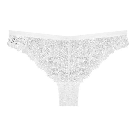 Tanga Simply Basic Talla G de Encaje Blanco para Mujer