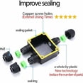 thumbnail image 2 of Caja de conexiones a prueba de agua IP68, espacio para 5 terminales pequeños de 4 puertos (cable de 5 hilos), caja de conexiones para exteriores a prueba de humedad y polvo, diseño profesional para, 2 of 5
