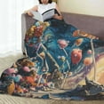 thumbnail image 6 of Pofeuu Starry Sky Planet Lollipop Print Ultra-Soft Micro Fleece Blanket,for Bed Or Sofa,All Season Throw Blankets Flannel Blanket-40"x30", 6 of 7