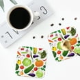 thumbnail image 4 of Yiaed Vegetables2 Print Leather Coasters for Drinks - Cup Coasters Coffee Table Kitchen Table Bar, Home & Office Gifts Handmade Drink Coasters-Square, 4 of 6