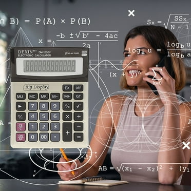 PATLOLLAV Desk Calculator 12 Digit Extra Large LCD Display,Touch Comfortable with Big Buttons,Big Display,Standard Multi-function Calculators for Office School Home Store