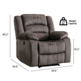 thumbnail image 2 of Bonzy Home Fauteuil Inclinable Électrique pour Grande Taille, Fauteuil Simple pour Salon, Brun, 2 of 6