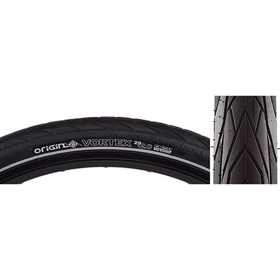 Pack of 2 Origin8 Vortex 29x2.0 Wire TPI 65 Black/Black Reflective Road Tire