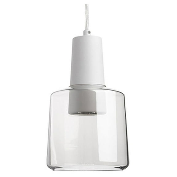 PD12506-CL-Kuzco Lighting-Samson - 9W LED Pendant-8.88 Inches Tall and 5.88 Inches Wide-White Finish -Traditional Installation