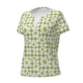 thumbnail image 2 of Naloa Daisies Flowers Print T-Shirts Short Sleeve V Neck Tees for Women Fashion Tops Trendy Lightweight Soft Casual Summer Outfits Clothes, 2 of 5