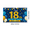 1A, variant on Blue and Gold Glittery 18th Birthday Banner Backdrop Decor with Stars Balloons and Bunting for Birthday Party Photography Props Decorations Happy Birthday Celebrations