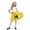 Yellow, variant on Dakiuu 50s Outfit Costume for Girls Toddler Kids 1950s 80s Vintage Poodle Skirt Letter A Collared Short Sleeve Retro Party Dress up Cosplay Career Day