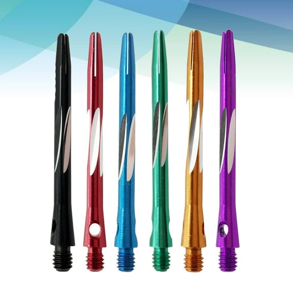 KALLORY 6Pcs Aluminium Alloy Dart Shafts for Accessories with Comfortable Hold and Smooth Surface Cylindrical