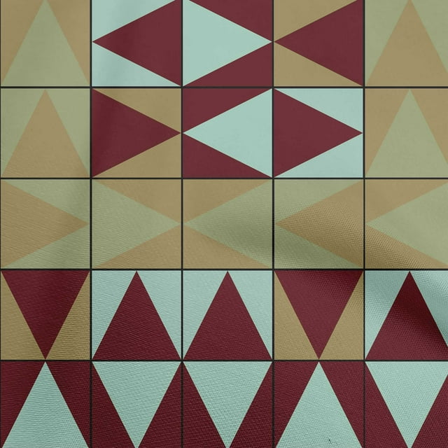 oneOone Polyester Spandex Brown Fabric Geometric Sewing Material Print Fabric By The Yard 56 Inch Wide