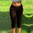 thumbnail image 2 of Zulora Women's Summer Capri Pants Elastic Waist with Side Slit Slim Fit Cropped Trousers Casual Stretch Leggings for Yoga Running Hiking Outdoor Activities Breathable Comfortable Design, 2 of 8