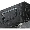 thumbnail image 4 of 16 Inch Aluminum Truck Bed Tool Box, Stripes Plated Tool Box with Side Handle and Top Handle, Storage Toolbox Chest Organizer for Trailer, Pickup, Truck Bed, RV, 16"x7.5"x10", Black, 4 of 7