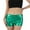 Green, variant on RYRJJ Metallic High Waisted Booty Shorts Women's Shiny Cheeky Dance Bottoms Wet Look Disco Party Club Hotpants(Silver,L)