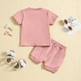 thumbnail image 5 of Little Girls Clothes Girls Clothing Sets Toddler Girls Summer Short Sleeve Letter Prints Tops And Shorts 2PCS Outfits Clothes Set For Children Clothes, 5 of 5