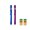 Blue and Purple, variant on Pen Light with Pupil Gauge Nursing Pen Lights for Nurses 2 Pack Reusable Pupil Penlight for Nursing Students Doctors EMTs White Light LED Penlights for Nurses with 4 Batteries Blue and Purple