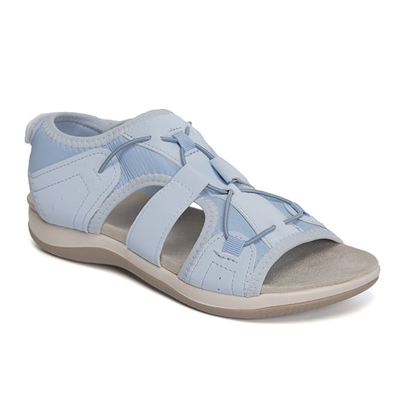 NOKIO Women's Round Toe Sandals Summer Wide Width Walking Shoes Back Strap F𝗅a𝗍s Slippers Comfortable Soft Cushion Sandles Lightweight Breathable Outdoor Slides