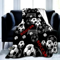 Soccer Blanket Soft Cozy Baseball Football Throw Blanket Teen Boys Girls Adults Bed Couch Sofa Blankets for Sport Fans Gifts 50"X40"