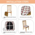 thumbnail image 4 of Red Christmas Farm and Truck Seat Covers for Dining Room Chairs Set Of 6,Stretch Printed Washable Chair Seat Cover with Elastic Ties and Button,Removable Waterproof Couch Cushion Covers, 4 of 6