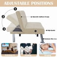 thumbnail image 3 of Bonzy Home Futon Versatile Sofa Bed with Cup Holders USB Port Foldable 2-Seater Guest Bed for Living Room, Ivory, 3 of 9