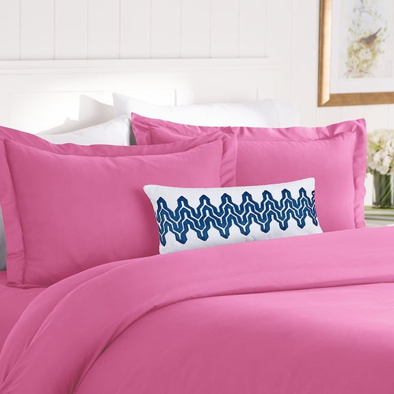 Elegant Comfort, 3-Piece Duvet Set, King/Cal King, Light Pink, Solid Print