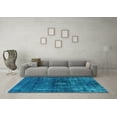 thumbnail image 3 of Ahgly Company Indoor Square Oriental Light Blue Industrial Area Rugs, 8' Square, 3 of 4