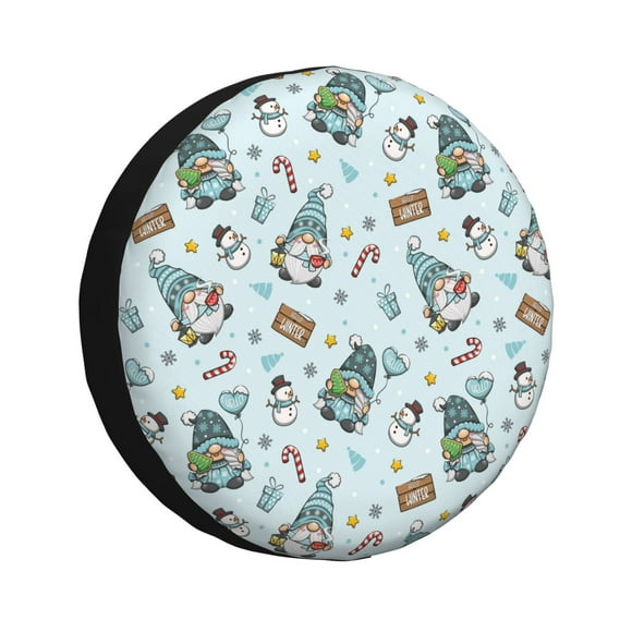Easygdp Winter Wonderland Light Blue for Wheel Cover,Spare Tire Cover,4-17in Spare Tire Cover Universal Fit for Trailer, Car, Truck, SUV, Jeep-15 inch
