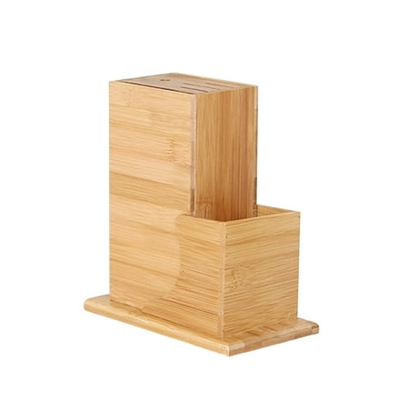 

NUOLUX Kitchen Block Bamboo Holder Storage Rack Inserted Shelf Organizer for Home Restaurant (Upright)