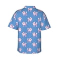 thumbnail image 3 of Balery Cute Poodle Dog Print Men's Hawaiian Shirts Short Sleeve Beach Shirt Relaxed Fit Vacation Button Down Shirts-3X-Large, 3 of 9
