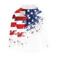 thumbnail image 4 of 4th of July Hoodie American Flag Hoodies for Men 4th of July Hoodies for Men American Flag Hoodie Patriotic Hoodies for Men Printed Vintage Casual Long Sleeve Button Drawstring Hoodies Sweatshirt, 4 of 5
