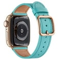 thumbnail image 1 of WFEAGL Genuine Leather iwatch Band for iWatch Series 38mm 40mm 41mm Tiffany blue/Gold, 1 of 10