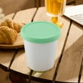 thumbnail image 2 of Round Plastic Ice Cup with Wide Mouth and Sealed Silicone Lid Dessert Container for Ice and Sweet Treats Food Storage Container Kitchen Storage Box,Airtight Container,Plastic Food Container,Glass Sto, 2 of 4
