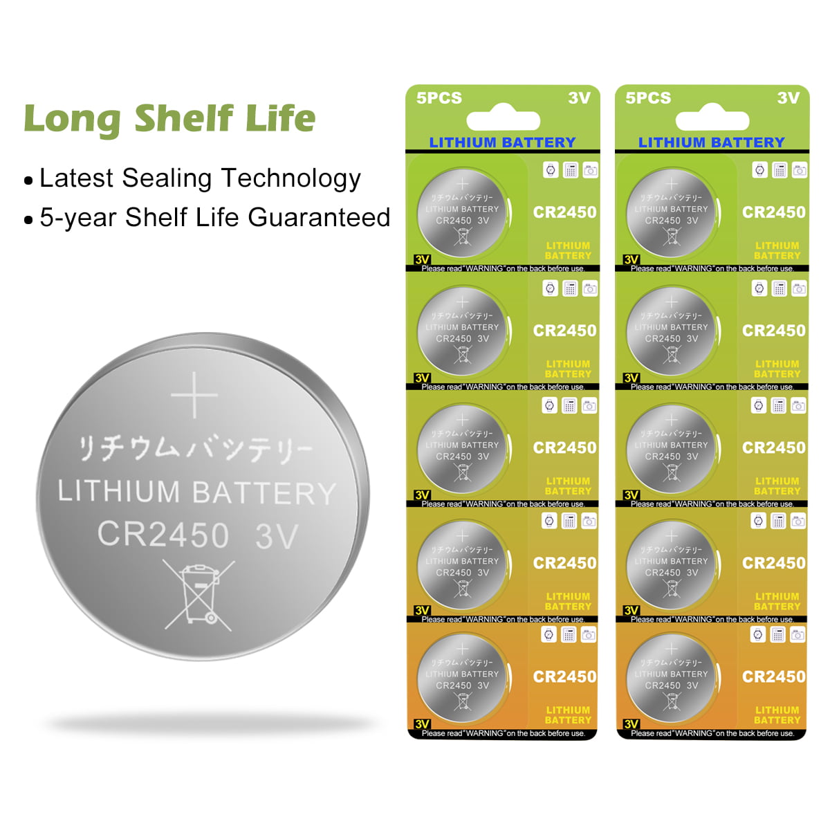 5pc/lot Sony 100% Original CR2450 CR 2450 3V Lithium Coin watch Key Fobs  Battery Batteries For swatch watch For LEXUS Car Contro - Price history &  Review