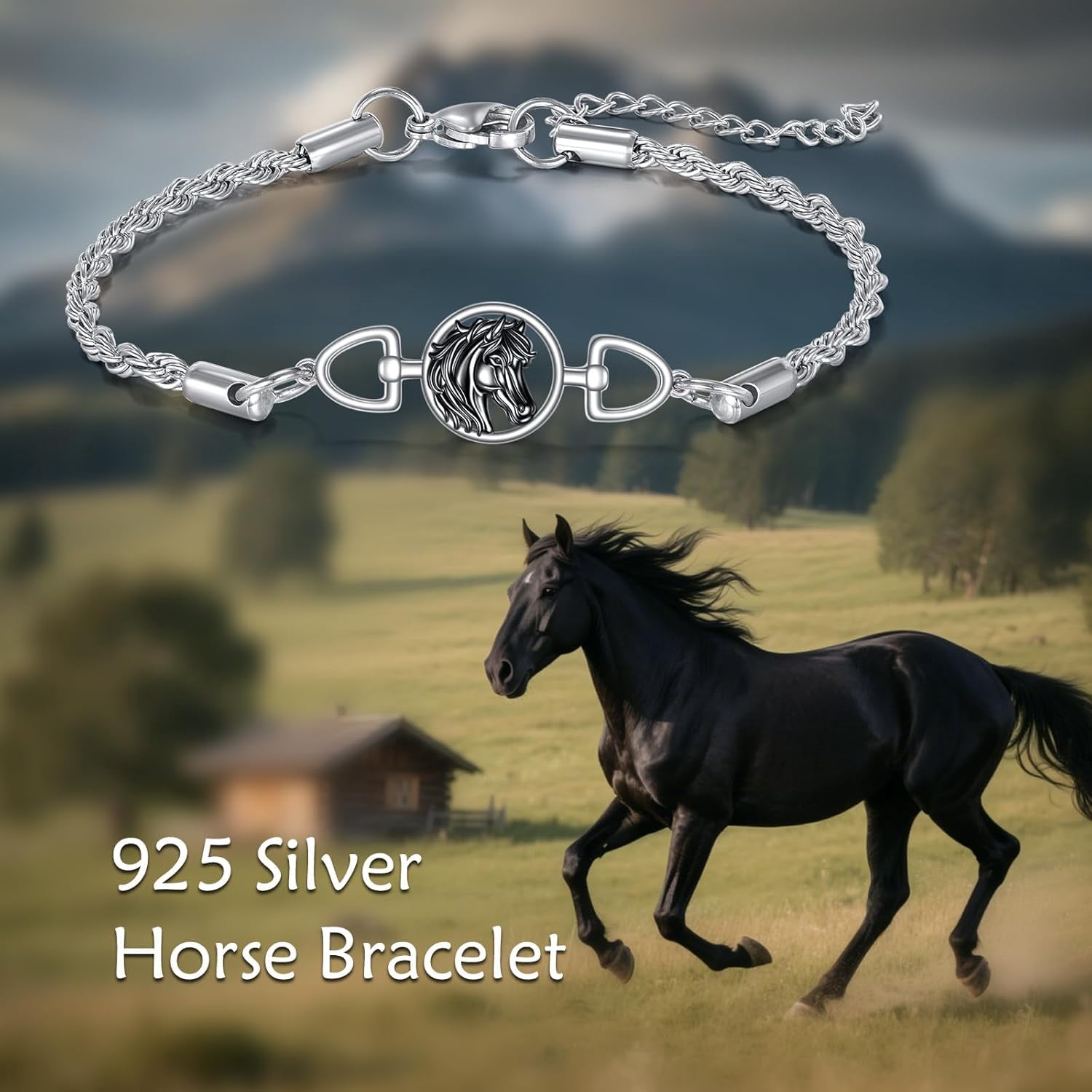 ASTRKIP Horse Bracelet Horse Snaffle Bit Bracelet Equestrian Jewelry Good Luck Gifts for Women