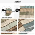 thumbnail image 5 of Farmhouse Teal Brown Kitchen Curtains, Country Ombre Wooden Light Filtering Window Curtain Panels, 2Pcs Rod Pocket Window Treatments Set for RV Dining Room Study Room 42x54 Inches, 5 of 9