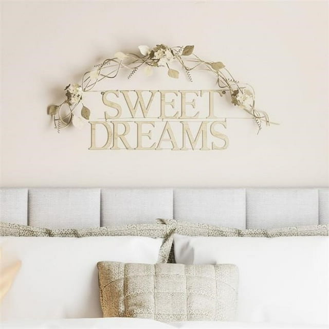 Lavish Home Panneau Mural en Métal à Découpes – Sweet Dreams – Art des Mots 3D, Accent pour la Maison – Style Ferme Moderne Rustique Ou Vintage