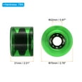 thumbnail image 2 of Uxcell 70mm 78A Soft Cruiser Wheels Street Wheels Skateboard Wheel Replacement PU Clear Green 4 Pack, 2 of 5
