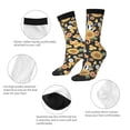 thumbnail image 6 of Goofa Mushrooms Honeycomb Printed Men's Crew Socks, Soft Durable Breathable Moisture-Wicking with Odor Control Cotton socks, 6 of 9