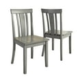 Lexington Slat Back Wood Dining Chair, Set of 2, Antique Grey