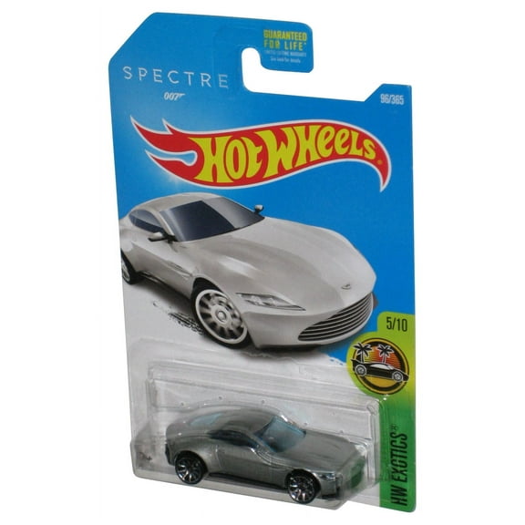 Hot Wheels HW Exotics Aston Martin DB10 (2015) Mattel Silver Spectre 007 Car 96/365 - (Cracked Plastic)
