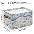 thumbnail image 4 of Yayeee 2 Pack Canvas Storage Basket with Handles for Shelves Fabric Bins Closet Organizer, Light Blue Mountain, 4 of 8