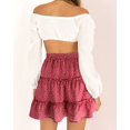 thumbnail image 2 of Femmes Été Mignon Taille Haute Jupe Volants Imprimé Floral Swing Plage M., 2 of 8