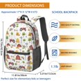 thumbnail image 3 of Tractor and Barns White Pattern 17" School Backpacks for Teens,Waterproof Oxford Fabric,S-Shape Padded Straps for School,Travel,Hiking,Camping, 3 of 6