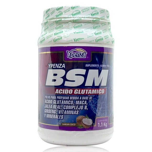 BSM Ácido Glutamico sabor Coco 1.1 kg Ypenza