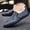 Blue C05, variant on Black Woven Pattern Loafers, Men's Casual Moccasins, Comfortable Slip-on Shoes and Breathable