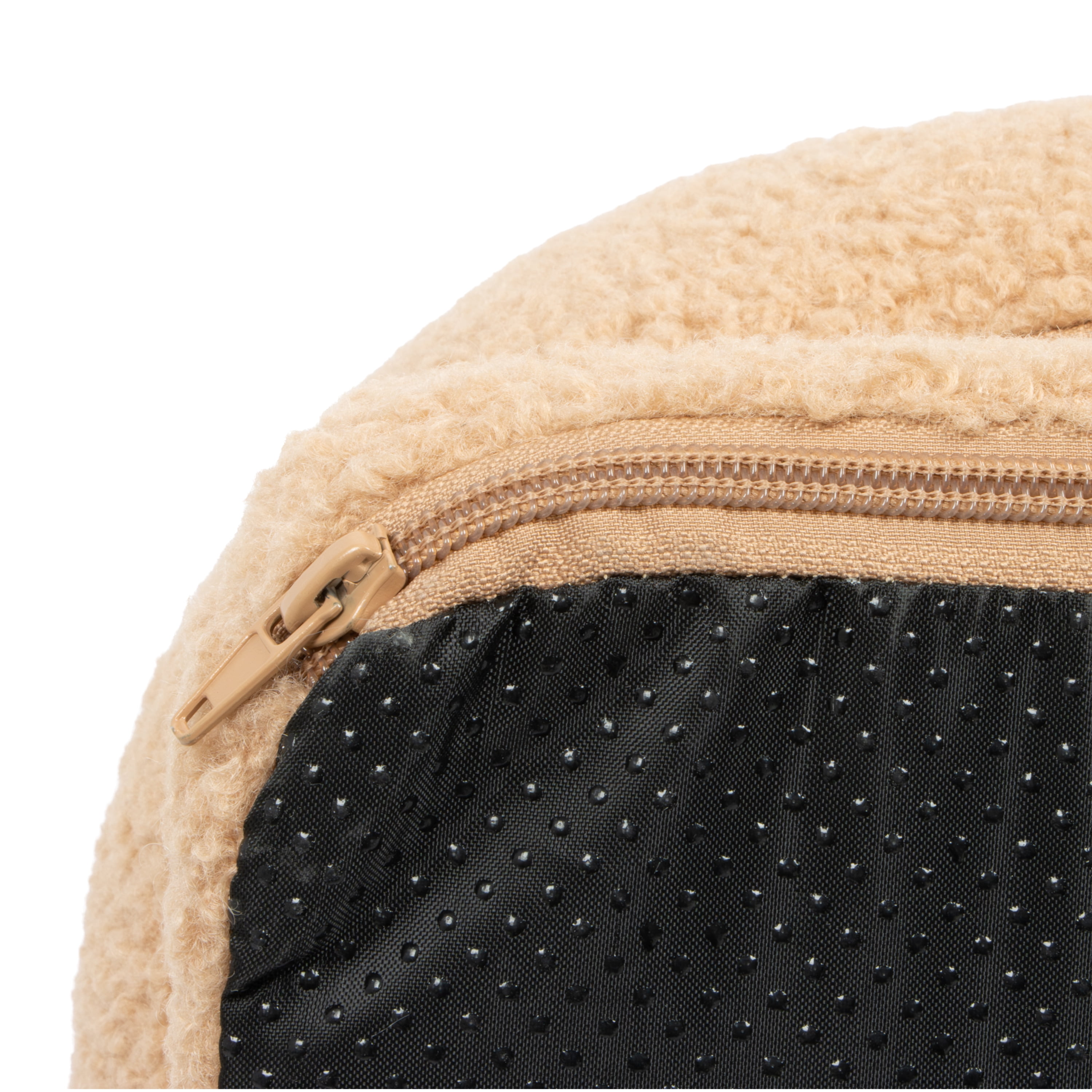 SportPet Designs Quilted Sherpa Sofa-Style Pet Bed Lounger, Brown, Medium, 30 in x 22 in x 7.5 in